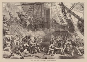 Letzte Szene aus "Trafalgar," im Canterbury (Gravur) von English School