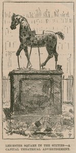 Leicester Square in den 1860er Jahren: eine großartige Theaterwerbung
