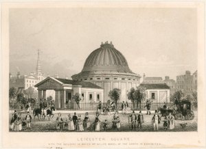 Leicester Square mit dem Gebäude, in dem Mr. Wylds Modell der Erde ausgestellt ist