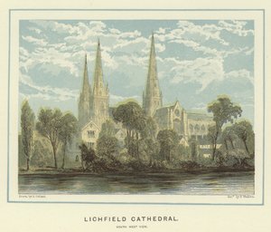 Lichfield Kathedrale, Südwestansicht von English School