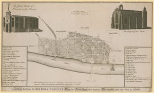 London restauriert, oder Sir John Evelyns Plan zum Wiederaufbau dieser alten Metropole nach dem Brand von 1666