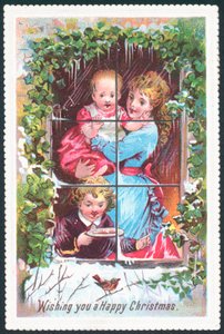 Aus dem Fenster schauen, Weihnachtskarte