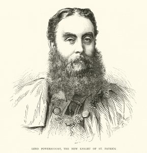 Lord Powerscourt, der neue Ritter von St. Patrick (Gravur) von English School