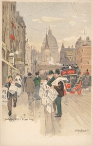 Ludgate Hill, London, Zeitungsjunge von English School
