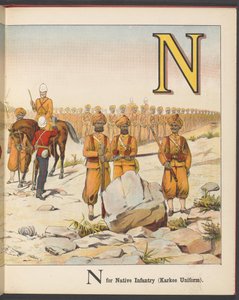 M für Marine Light Infantry N für Native Infantry (Khaki-Uniform) von English School