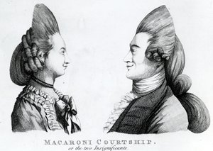 Macaroni-Balz, oder die zwei Unbedeutenden, veröffentlicht von M. Darly, 1772 von English School