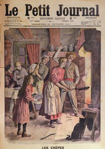 Pfannkuchen machen, Illustration aus Le Petit Journal, 26. Februar 1911