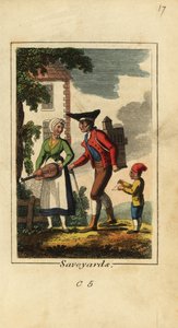 Mann und Frau aus Savoyen oder Savoie von English School