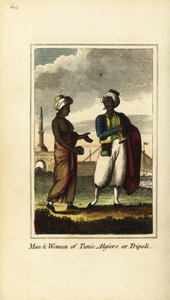 Mann und Frau aus Tunis, Algier oder Tripolis