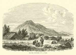 Maori-Häuser in einem Pah von English School