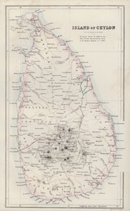 Karte: Insel Ceylon, von G H Swanston, Edinburgh