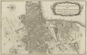 Karte der City of Westminster und des Herzogtums Lancaster, London