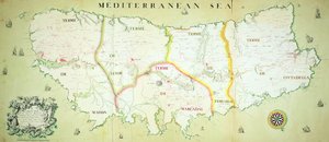 Karte der Insel Menorca, ca. 1740