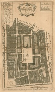 Karte der Pfarrei St. Pauls, Covent Garden, London