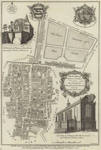 Karte der Bezirke Coleman Street und Bassishaw, London