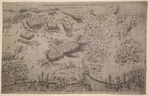 Maps.C.C.5.a.409 Die Schlacht von Pinkie, ca. 1547-48 von English School