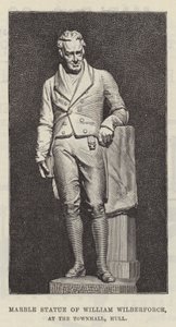 Marmorstatue von William Wilberforce im Rathaus von Hull (Gravur)