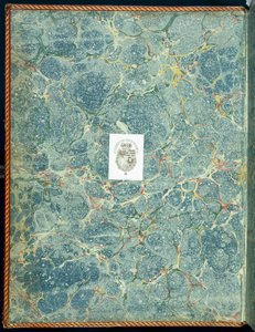 Marmoriertes Vorsatzpapier, 1950er