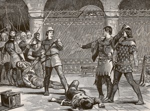 Marcel und der Dauphin von Frankreich, Illustration aus Cassells Illustrierter Geschichte Englands von English School