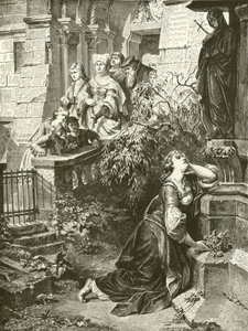 Margarete vor der Mater Dolorosa (Gravur)