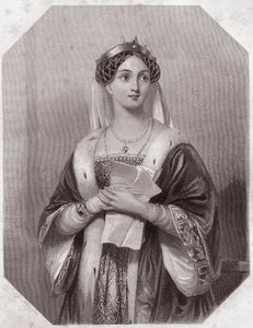 Margarete von Anjou (1430-1482) (Heinrich VI, Tragödie in 5 Akten) aus der Galerie der Frauen von Shakespeare, Sammlung von fünfundvierzig ernsten Porträts von den ersten Künstlern Londons, bereichert mit kritischen und literarischen Aufzeichnungen, um 183 von English School