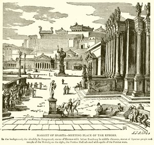 Markt von Sparta – Treffpunkt der Ephoren von English School