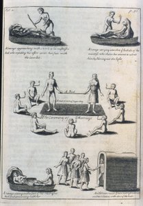 Heiratsbräuche, 1703 (Gravur)