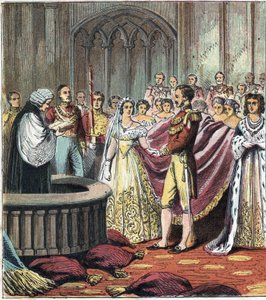 Heirat von Königin Victoria I. (1819-1901) und Prinz Albert von Sachsen-Coburg und Gotha von English School