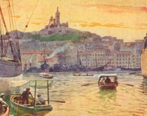 Marseille vom Hafen aus gesehen