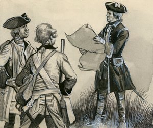 Marschall de Saxe mit französischer Infanterie