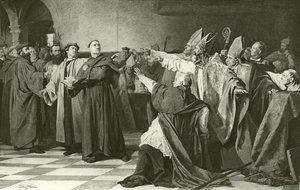 Martin Luther vor dem Reichstag zu Worms (Gravur)