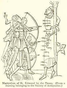 Martyrium des hl. Edmund durch die Dänen von English School