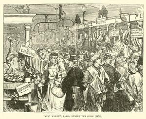 Fleischmarkt, Paris, während der Belagerung, 1870 von English School