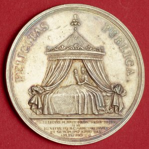 Medaille zur Geburt von Prinz James, 1688 (vergoldetes Silber)