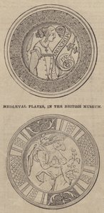 Mittelalterliche Platten, im British Museum (Gravur) von English School