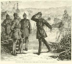 Treffen von Moltke und dem König von Preußen bei Gravelotte, August 1870 von English School