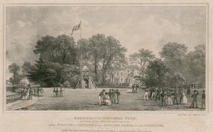 Mitglieder des National Club üben verschiedene geschickte und männliche Übungen im Stadion in Chelsea von English School