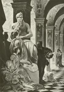 Michelangelo und Vittoria Colonna (Gravur) von English School