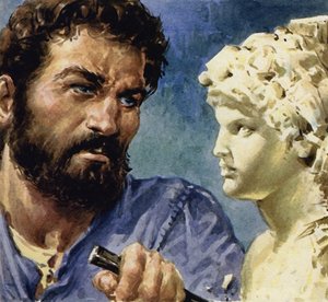 Michelangelos Kniender Engel wurde für die Kirche von St. Petronio geschaffen