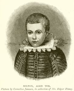 Milton, im Alter von zehn Jahren von English School