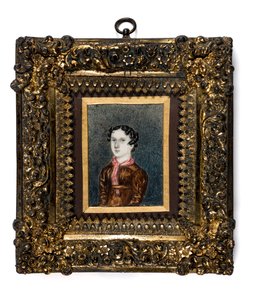 Miniatur von Anne Lister von Shibden Hall (Aquarell auf Papier)