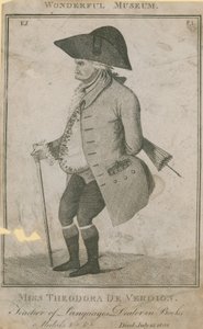 Miss Theodora De Verdion, Sprachlehrerin und Buchhändlerin von English School
