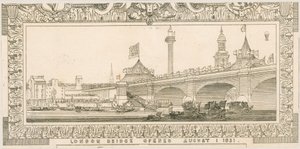Erinnerung an die London Bridge, eröffnet am 1. August 1831 von English School