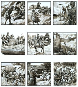 Montage von Bildern zur Geschichte der Straßen von English School
