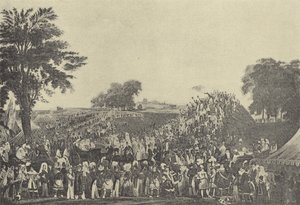 Montem-Zeremonie in Salt Hill, 1838 (Gravur) von English School