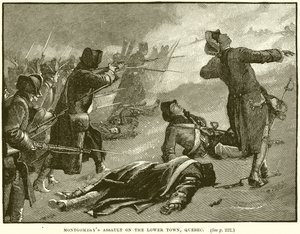 Montgomerys Angriff auf die Unterstadt, Quebec