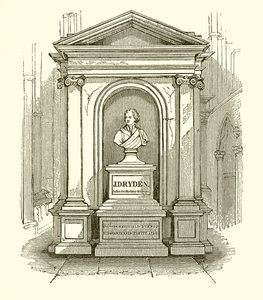 Monument von Dryden in der Westminster Abbey von English School