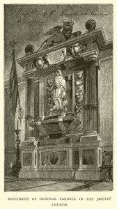 Denkmal von General Farnese in der Jesuitenkirche