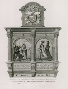 Denkmal für Sir Andrew Judd, Sheriff und Bürgermeister, in St. Helens Bishopsgate, London
