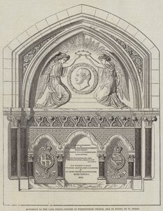 Denkmal für den verstorbenen Prinzgemahl in der Whippingham Church, Isle of Wight, von W. Theed (Gravur) von English School